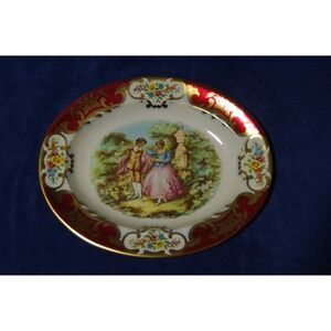 Daher Decorated Ware England Metal Painted Oblong Serving Tray‎ Victorian Theme
